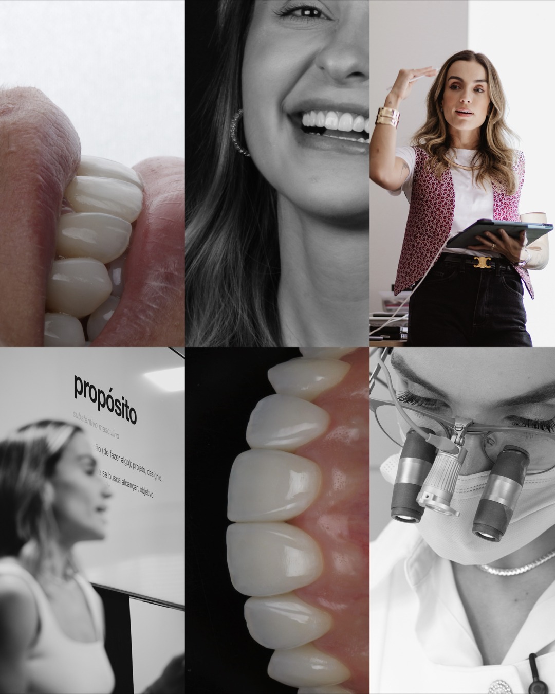 Six frames from Dr. Ana Luiza Lib&oacute;rio&rsquo;s practice and teaching